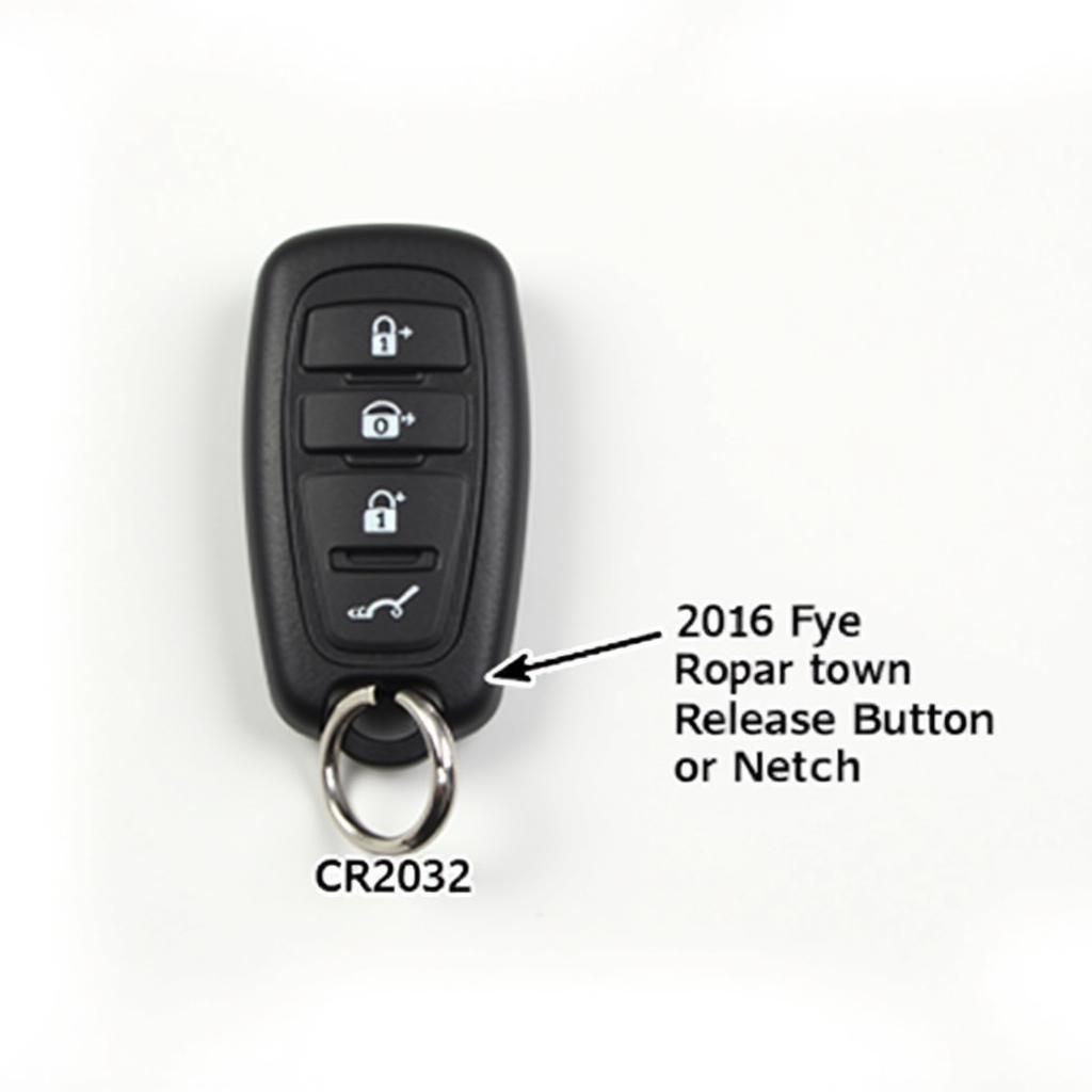 Locating the battery compartment on a 2016 GMC Acadia key fob