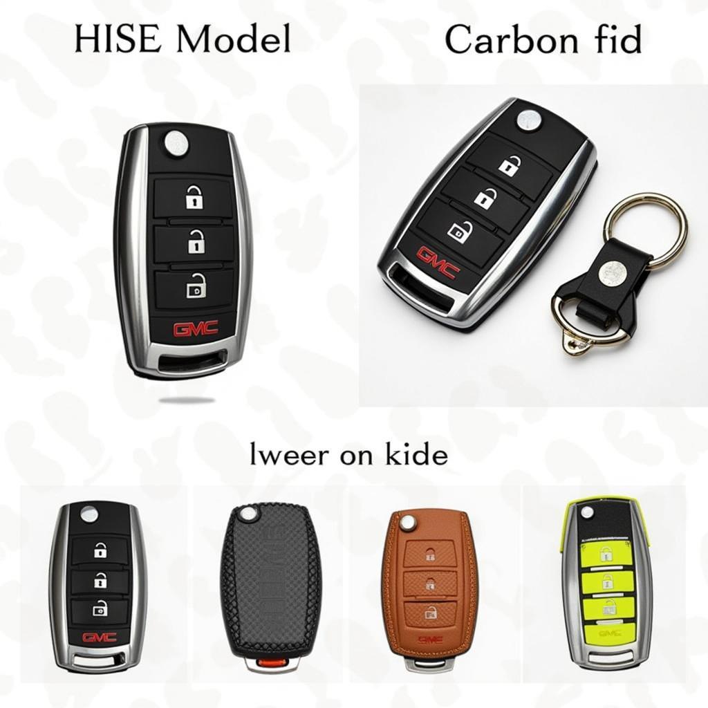 Different types of 2017 GMC key fob covers