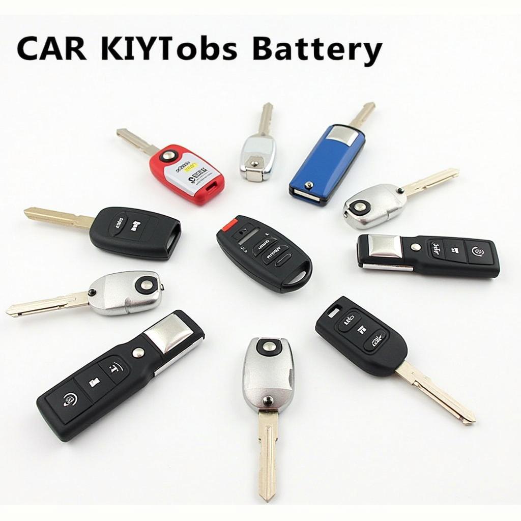 Different types of batteries used in car key fobs, highlighting the CR2025