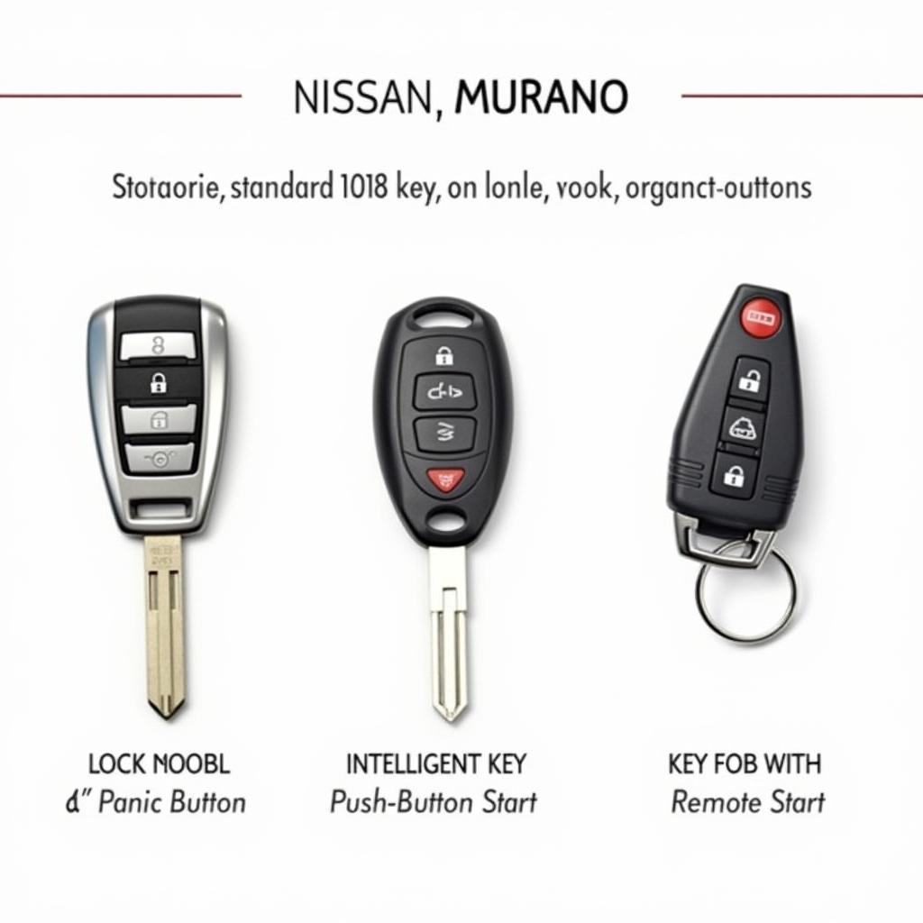 Types of 2018 Nissan Murano Key Fobs