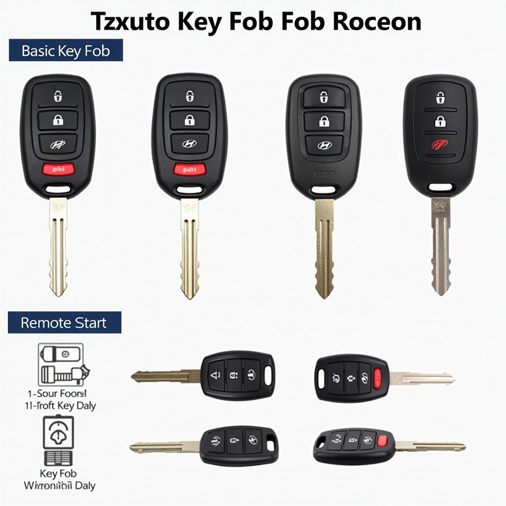 Different 2019 Hyundai Tucson key fob types