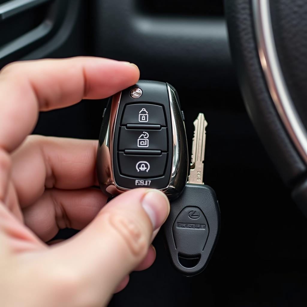 Removing the Manual Key from a 2019 Lexus Key Fob