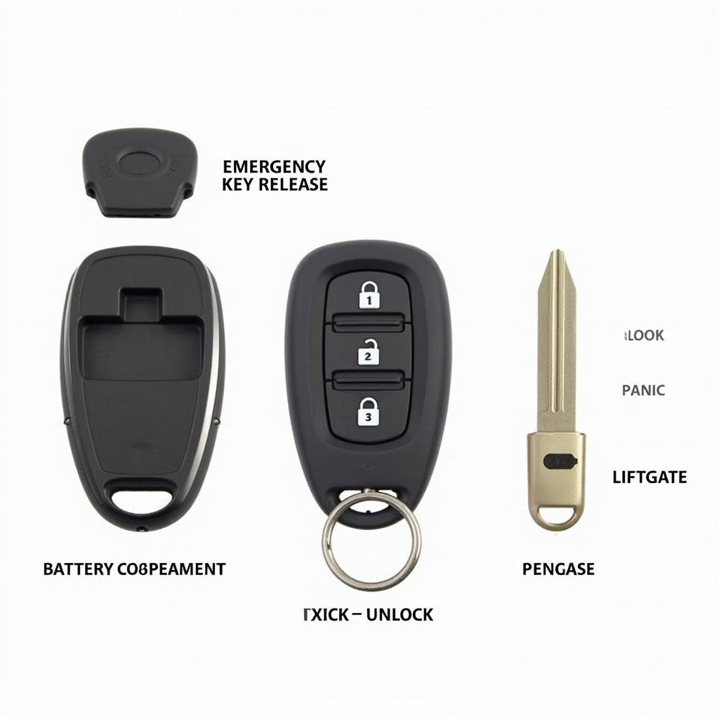 2019 Mazda CX-9 Key Fob Components Diagram