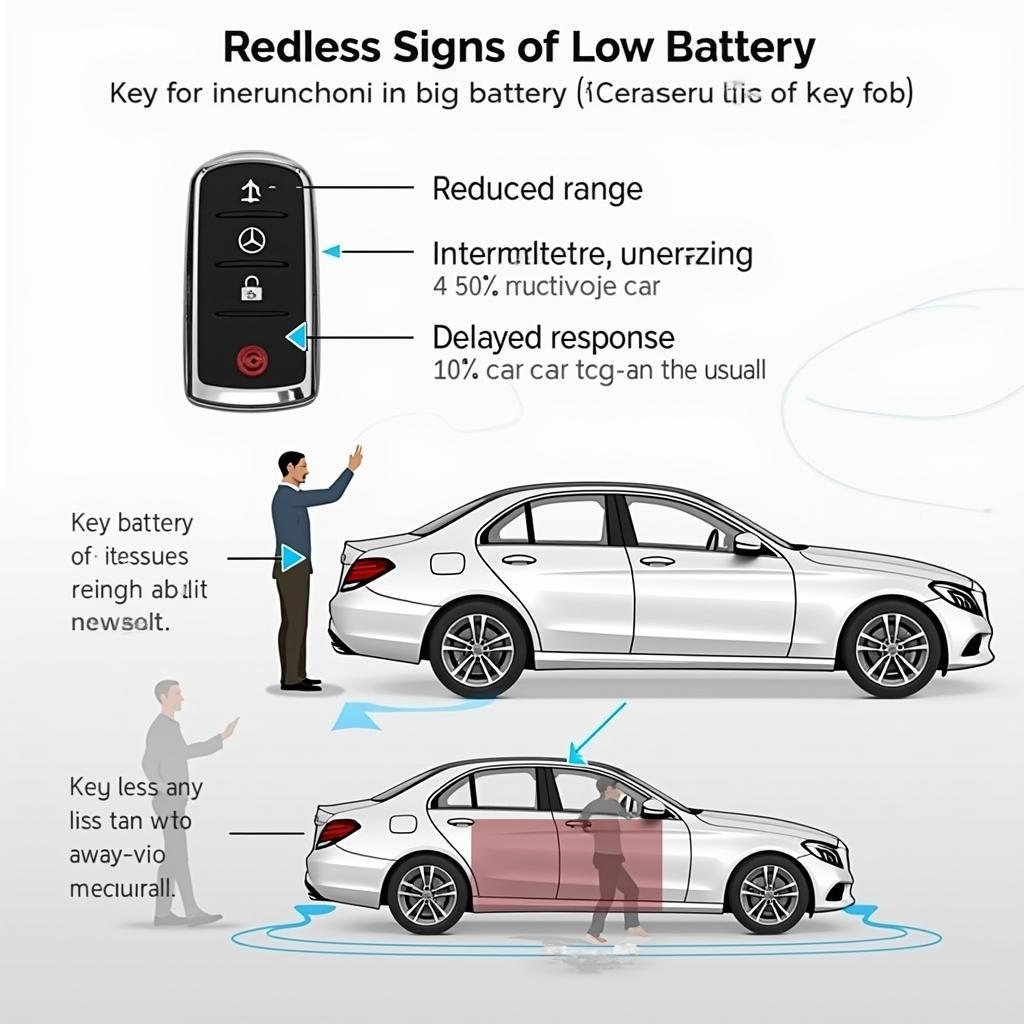 Signs of a Low Key Fob Battery in a 2019 Mercedes-Benz C300