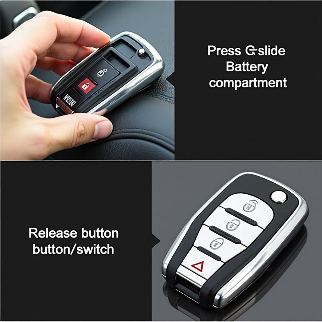 2021 Cadillac Escalade Key Fob Battery Location: Identifying the battery compartment and release mechanism on a 2021 Cadillac Escalade smart key.