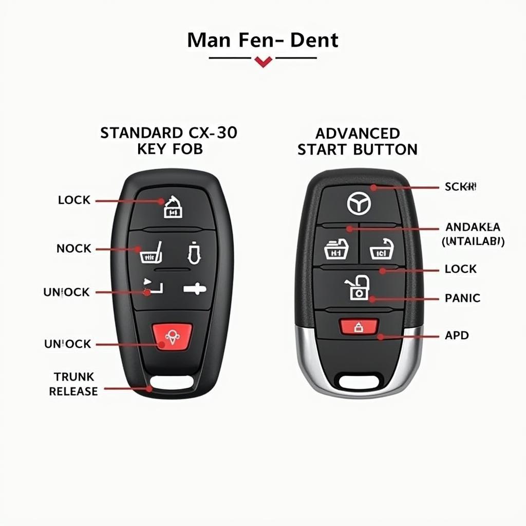 2021 Mazda CX-30 Key Fob Types: Standard and Advanced