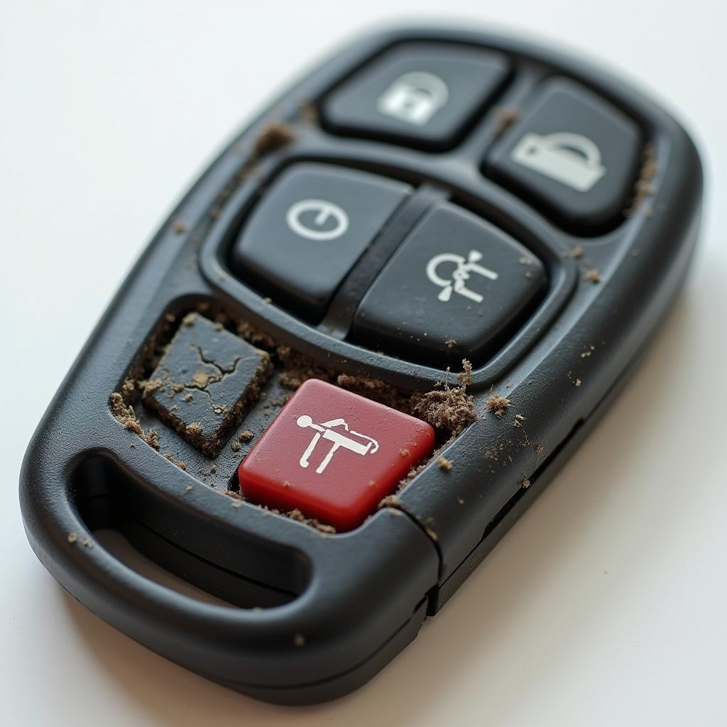 Damaged 98 Subaru Key Fob Shell