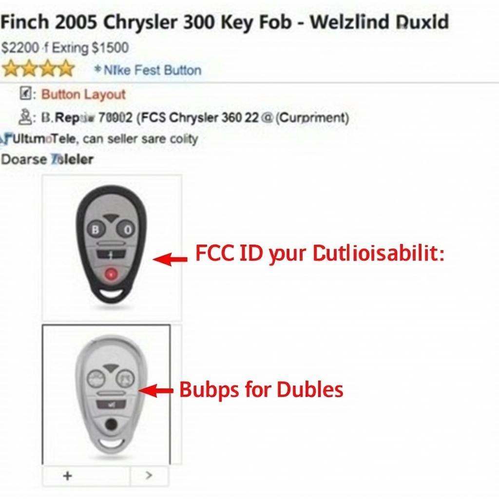 Selecting the Correct Chrysler 300 Key Fob on Amazon