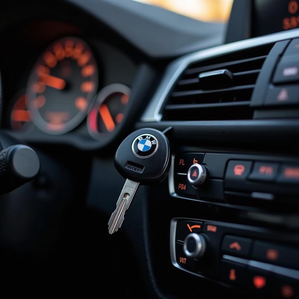 BMW Key Fob in Ignition