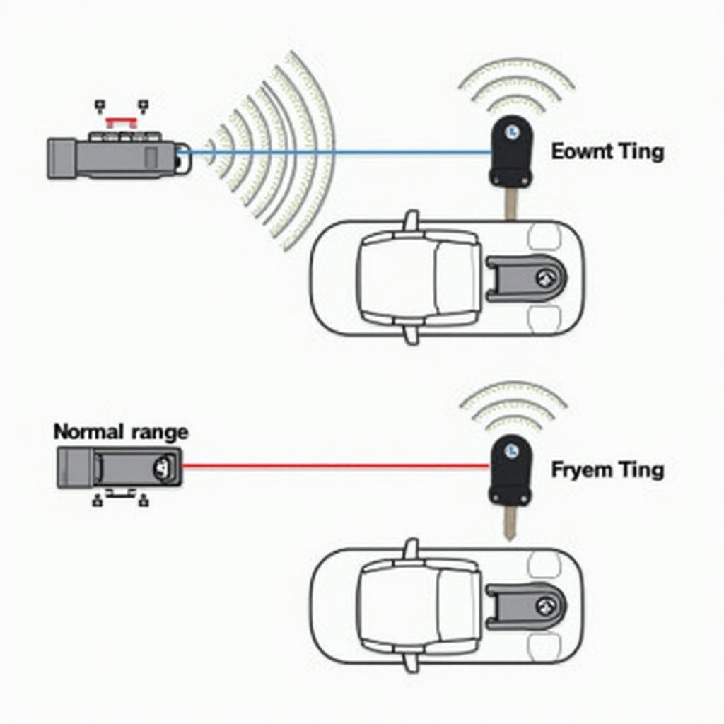 BMW Key Fob MITM Attack Diagram