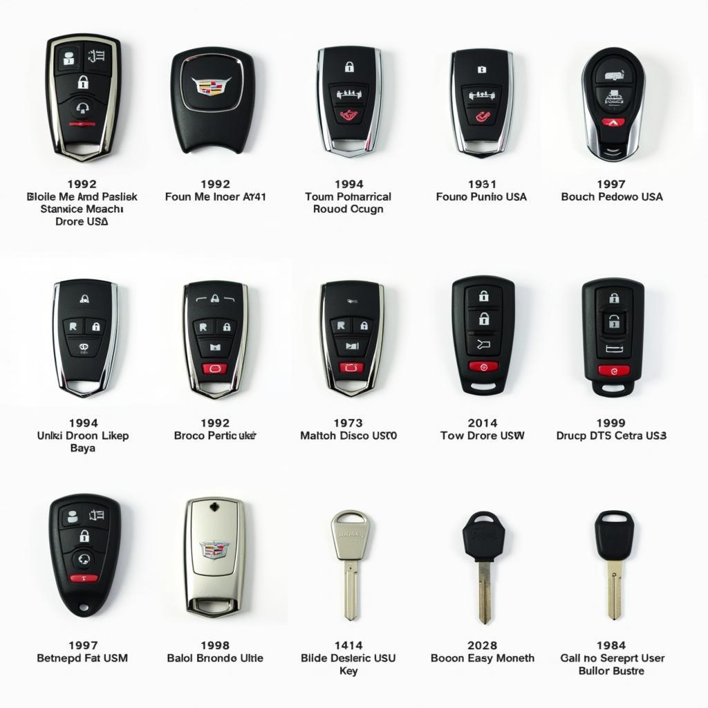 Cadillac DTS Key Fob Types