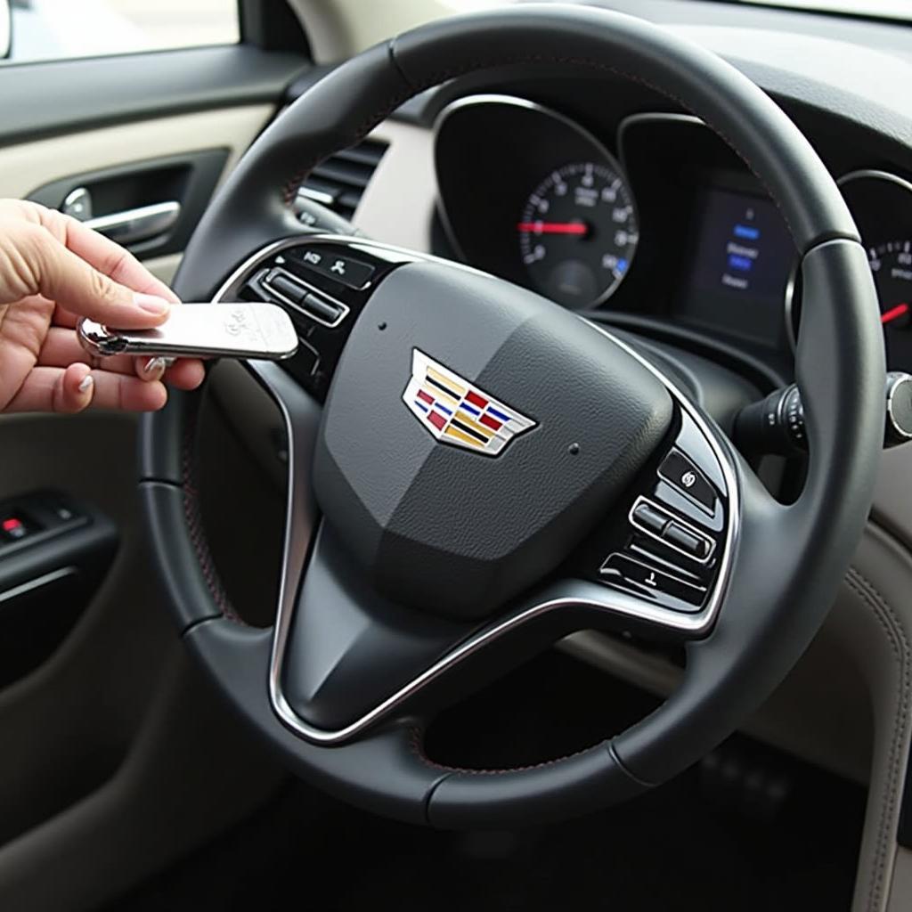 Cadillac Key Fob in Ignition Slot