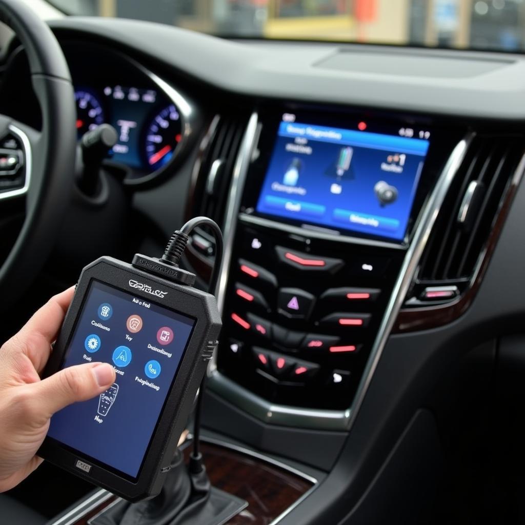 Reprogramming a 2018 Cadillac XT5 key fob using a diagnostic tool