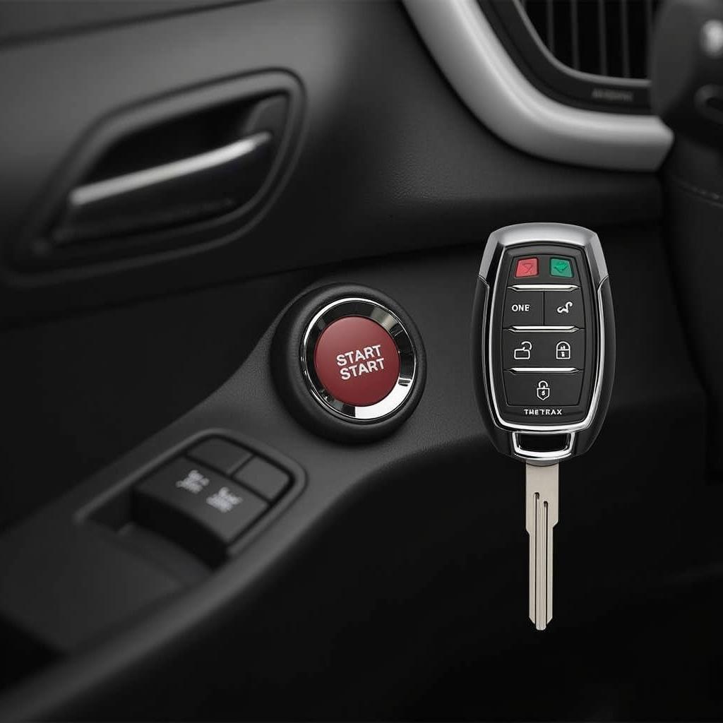 Chevy Trax key fob and start button