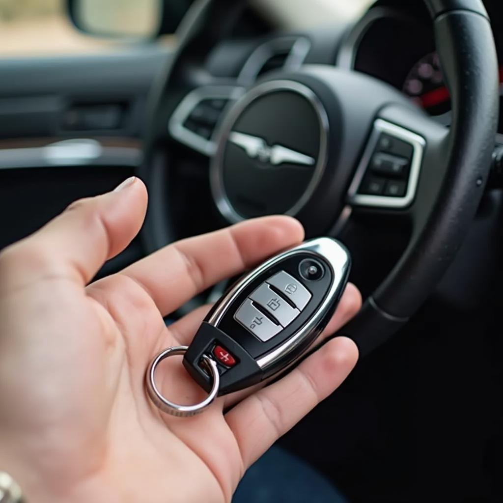 Testing a Chrysler 300 key fob after battery replacement