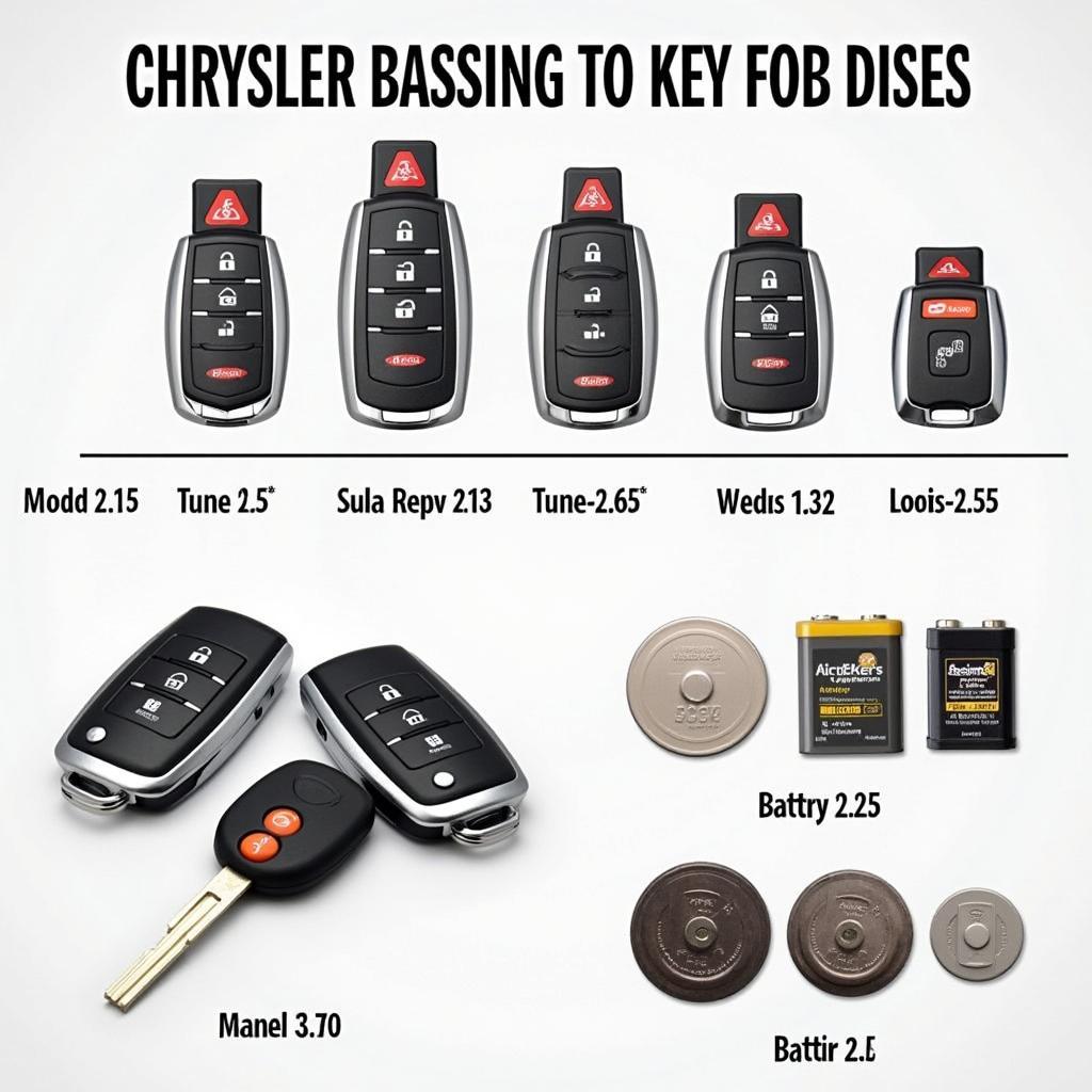 Different Chrysler Key Fob Battery Types