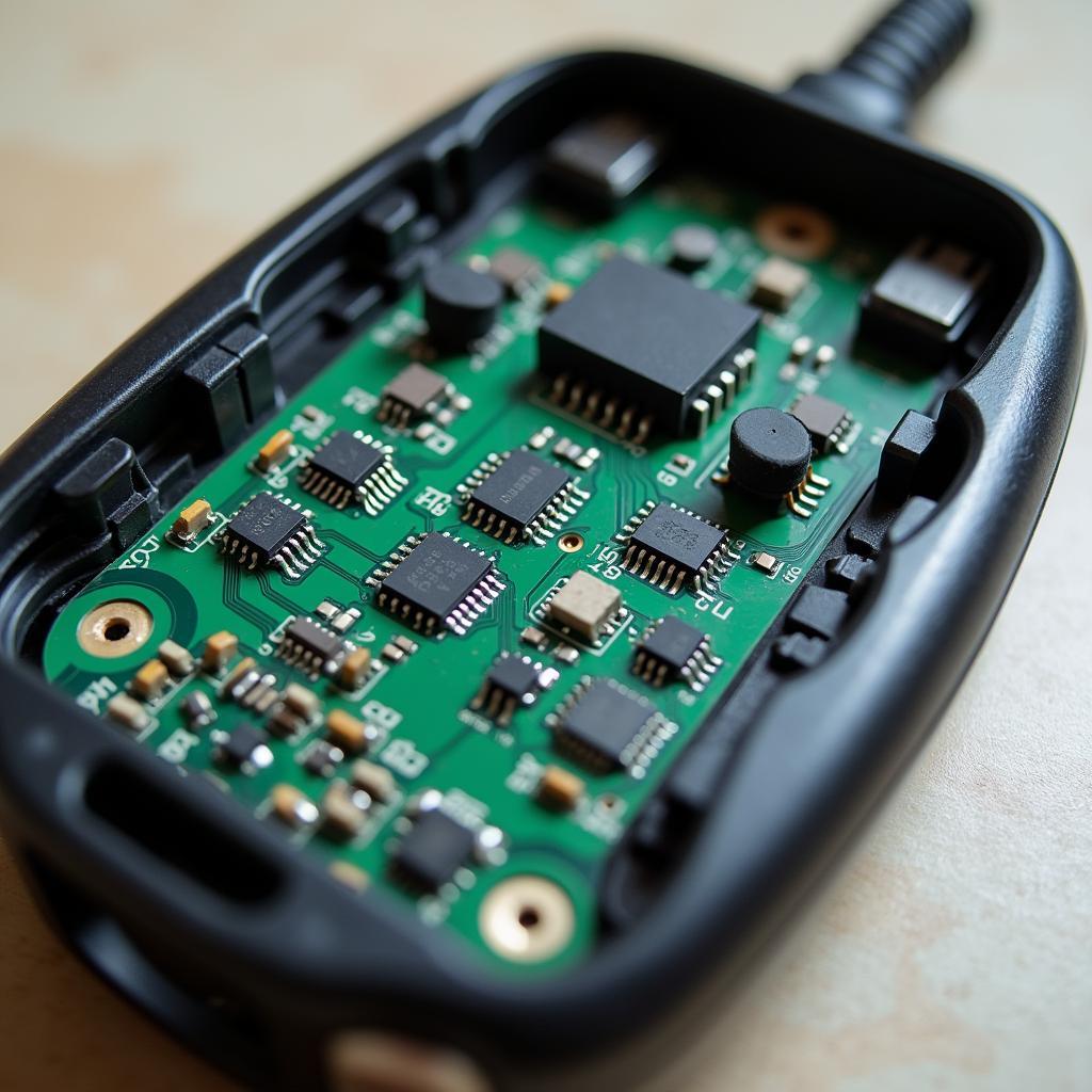 Internal Components of a Chrysler Key Fob