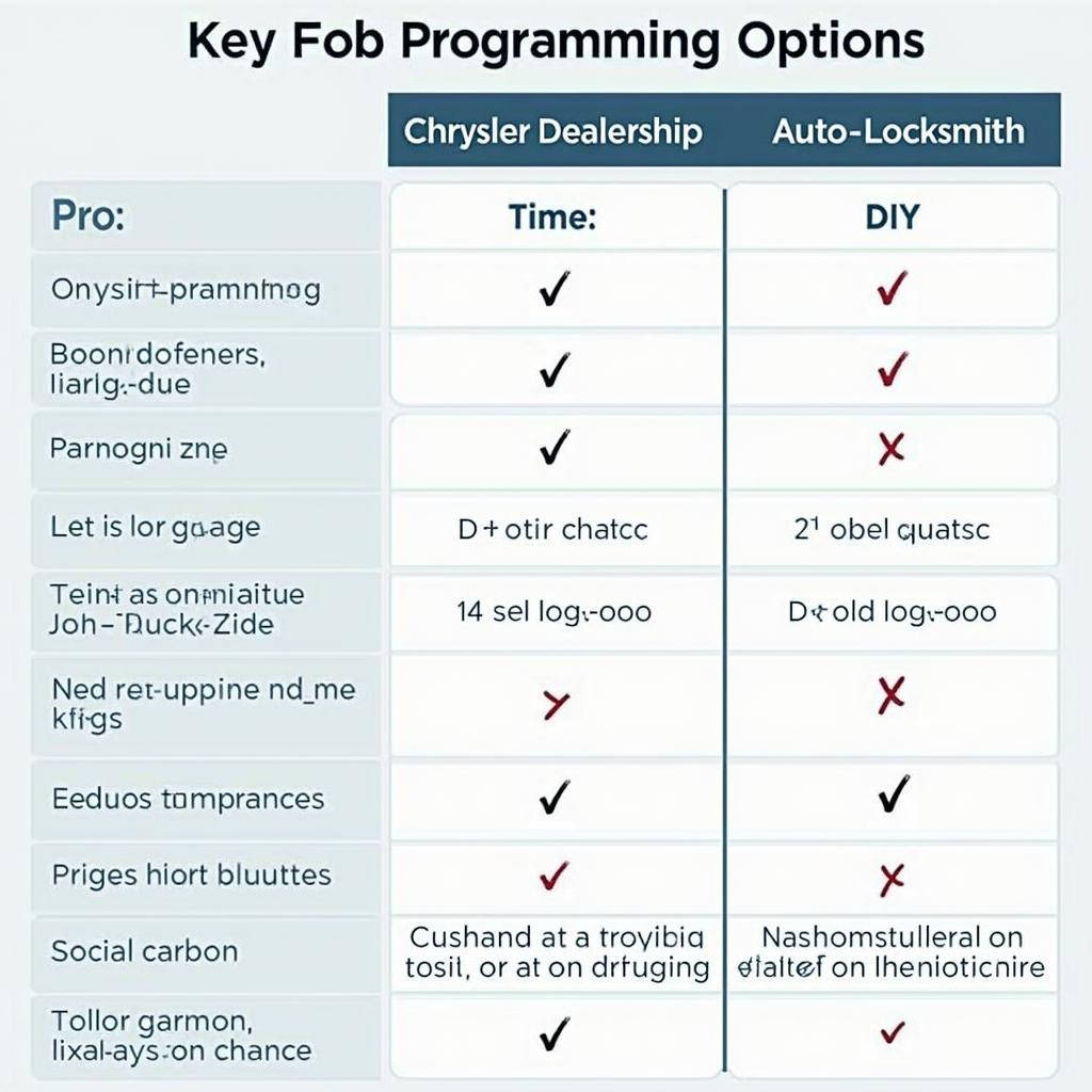 Chrysler Key Fob Programming Alternatives