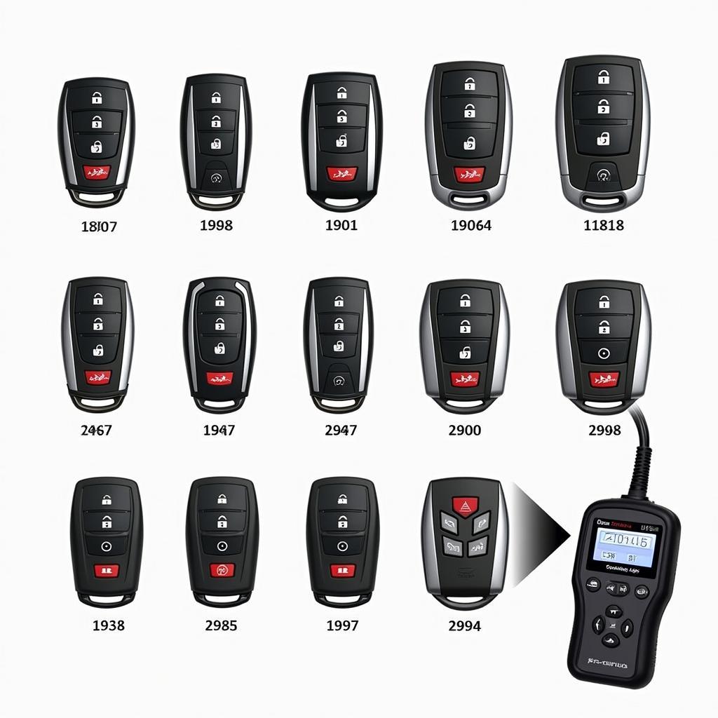 Different Chrysler Pacifica Key Fobs