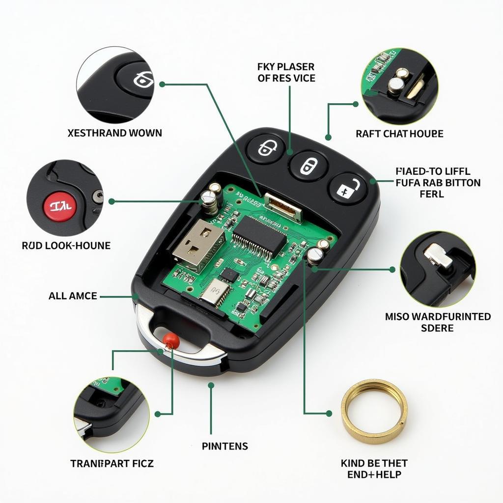 Ford Focus 2007 Key Fob Internal Components