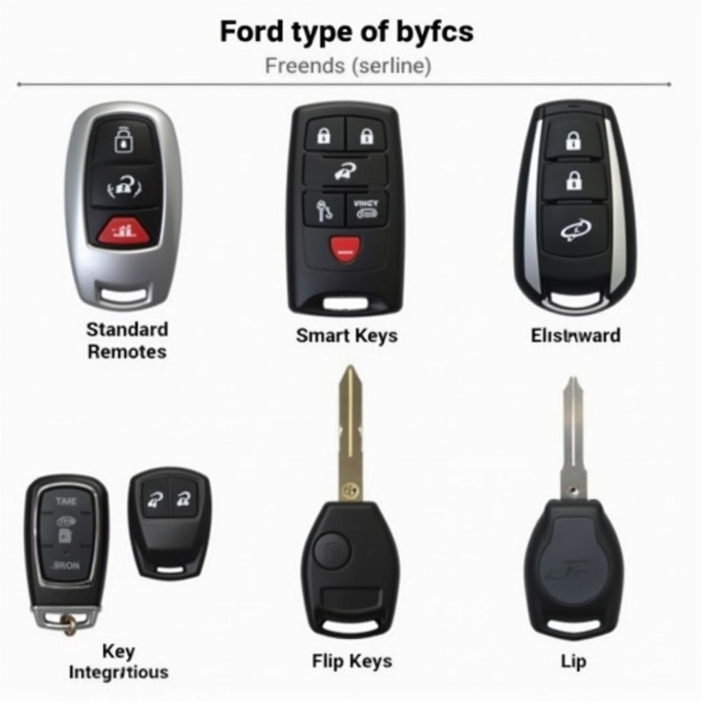 Various Ford Key Fob Types