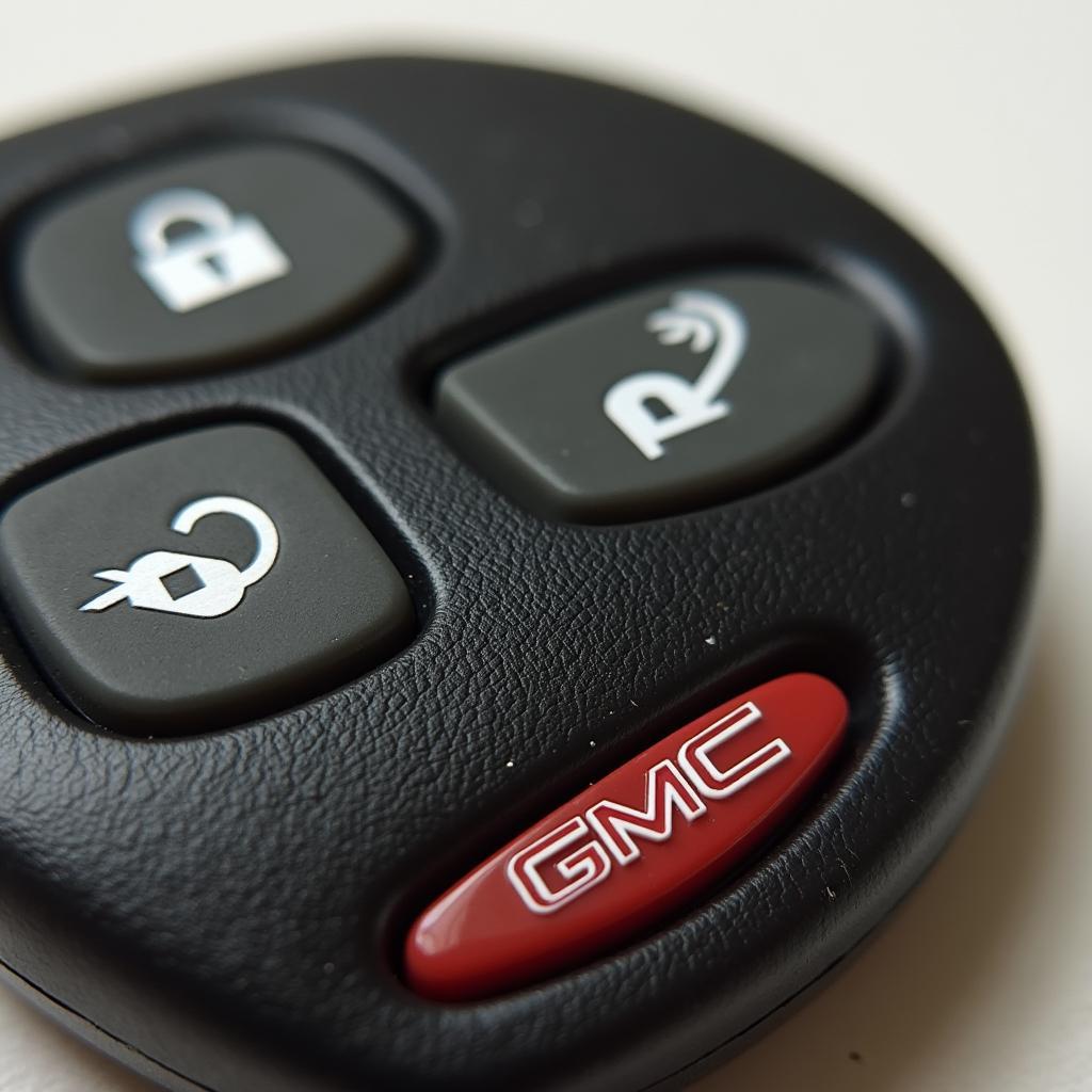 Worn GMC Key Fob Rubber Buttons