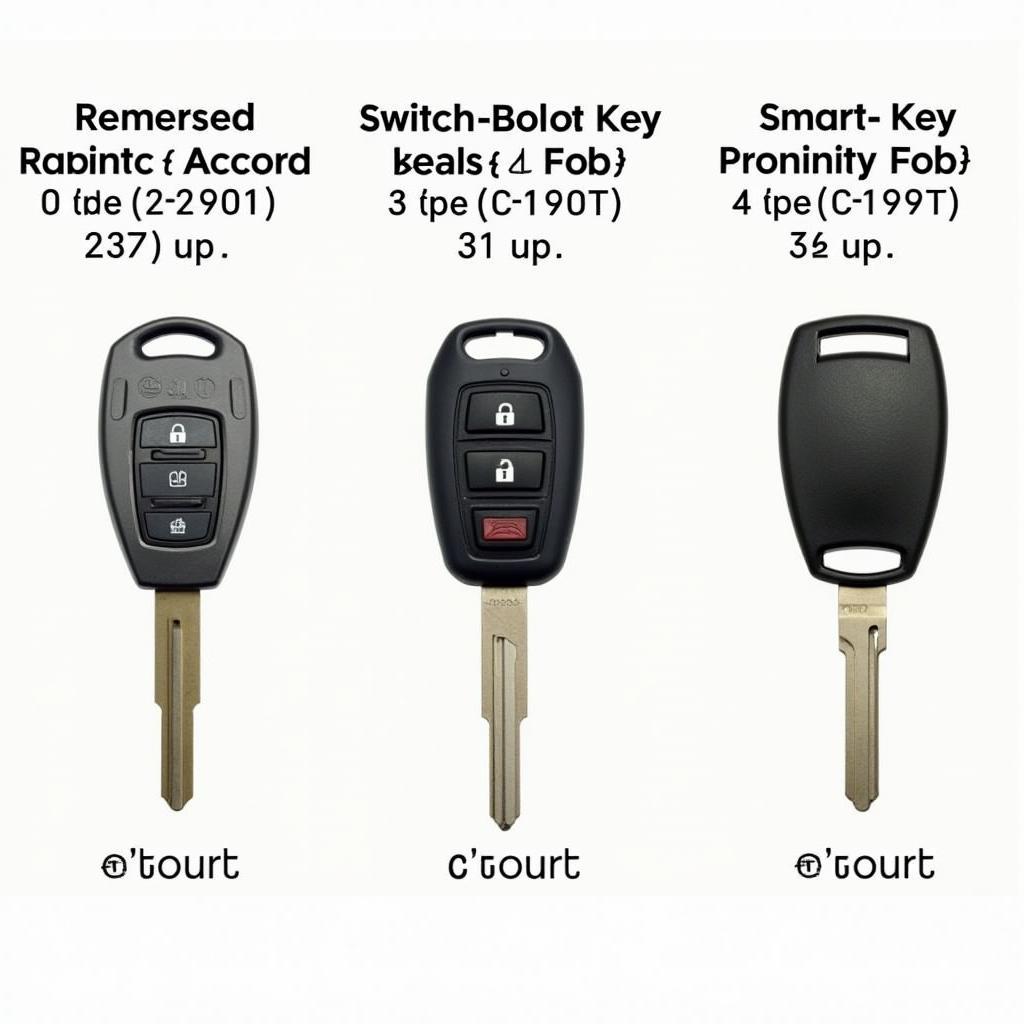 Different Types of Honda Accord Key Fobs