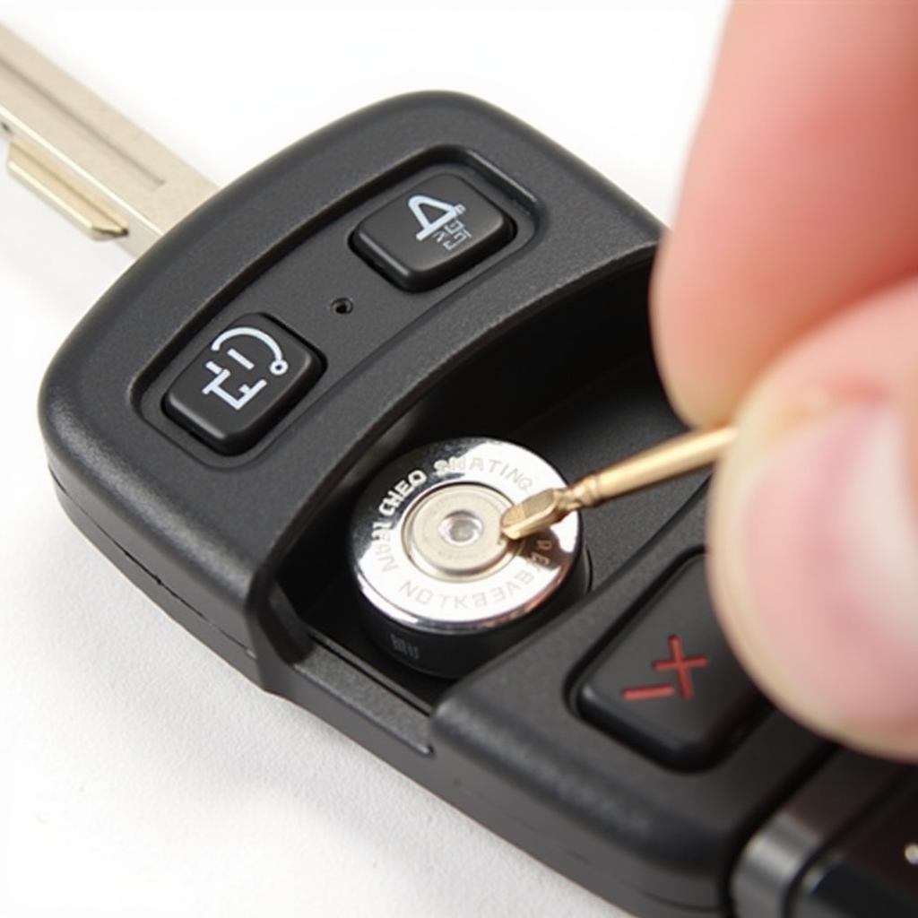 Inserting New CR2032 Battery Chrysler 300 Key Fob