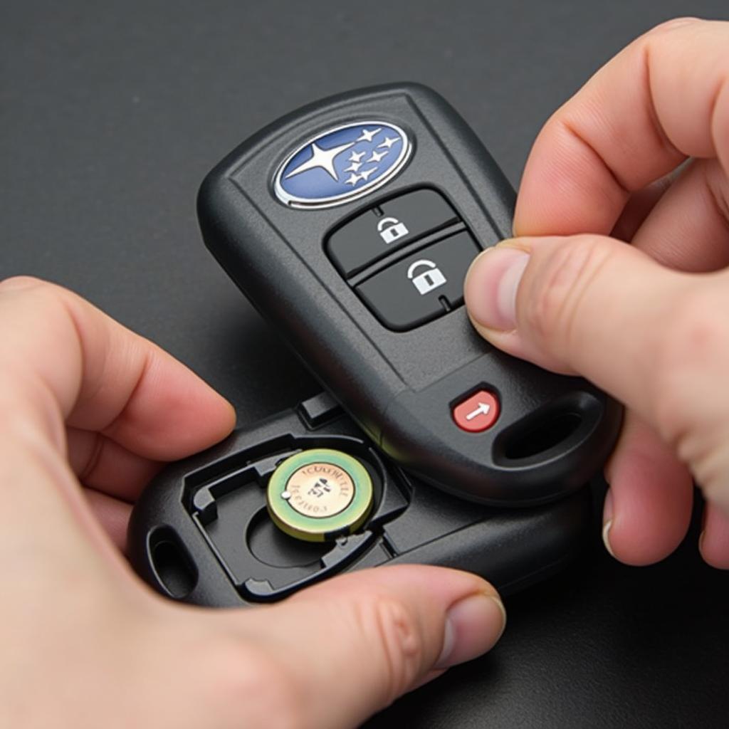 Installing CR2032 Battery in Subaru Key Fob