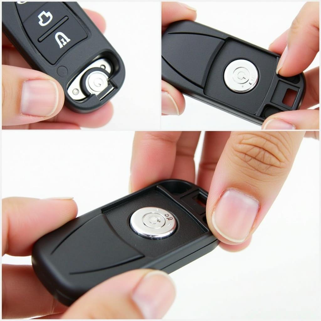 Installing a CR2032 Battery in a 2006 Volvo V70 Key Fob