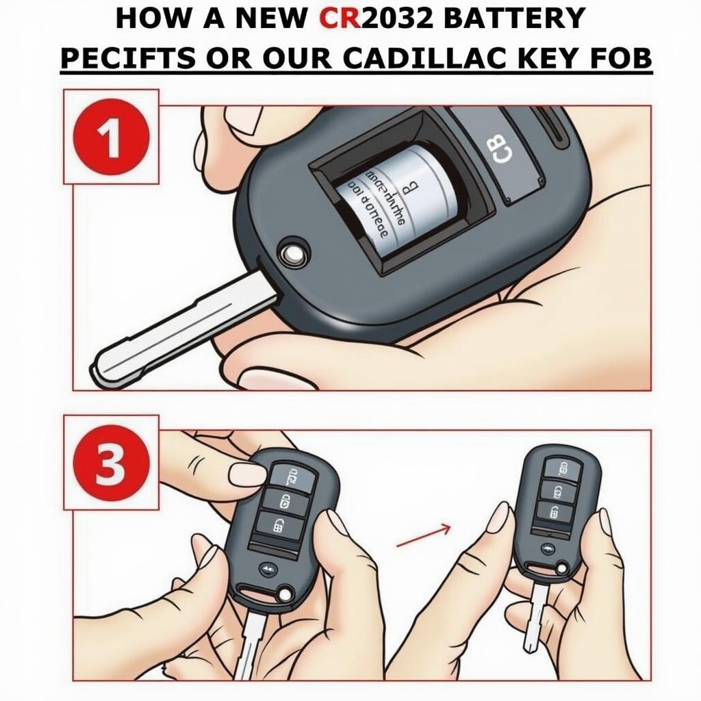 Installing New CR2032 Battery in Cadillac Key Fob