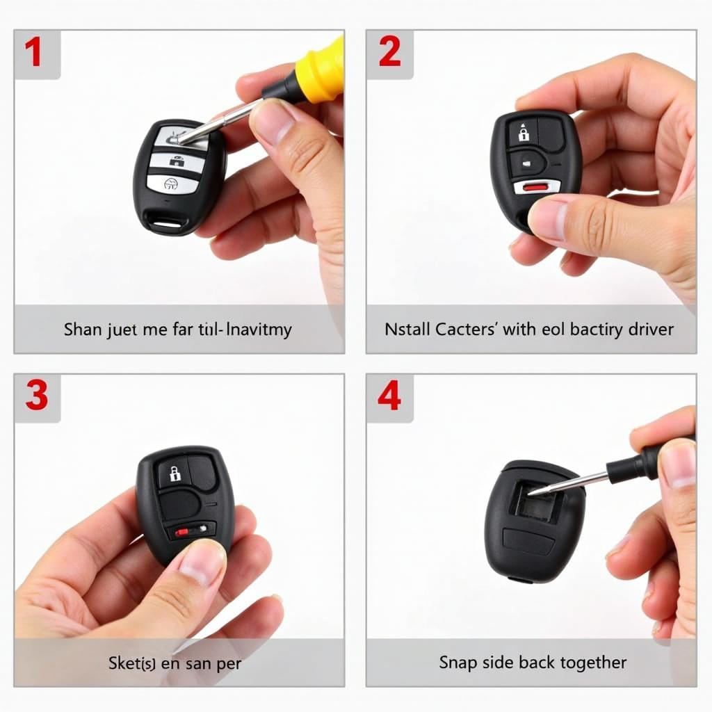 Installing New CR2032 Battery in Honda CR-V 2012 Key Fob