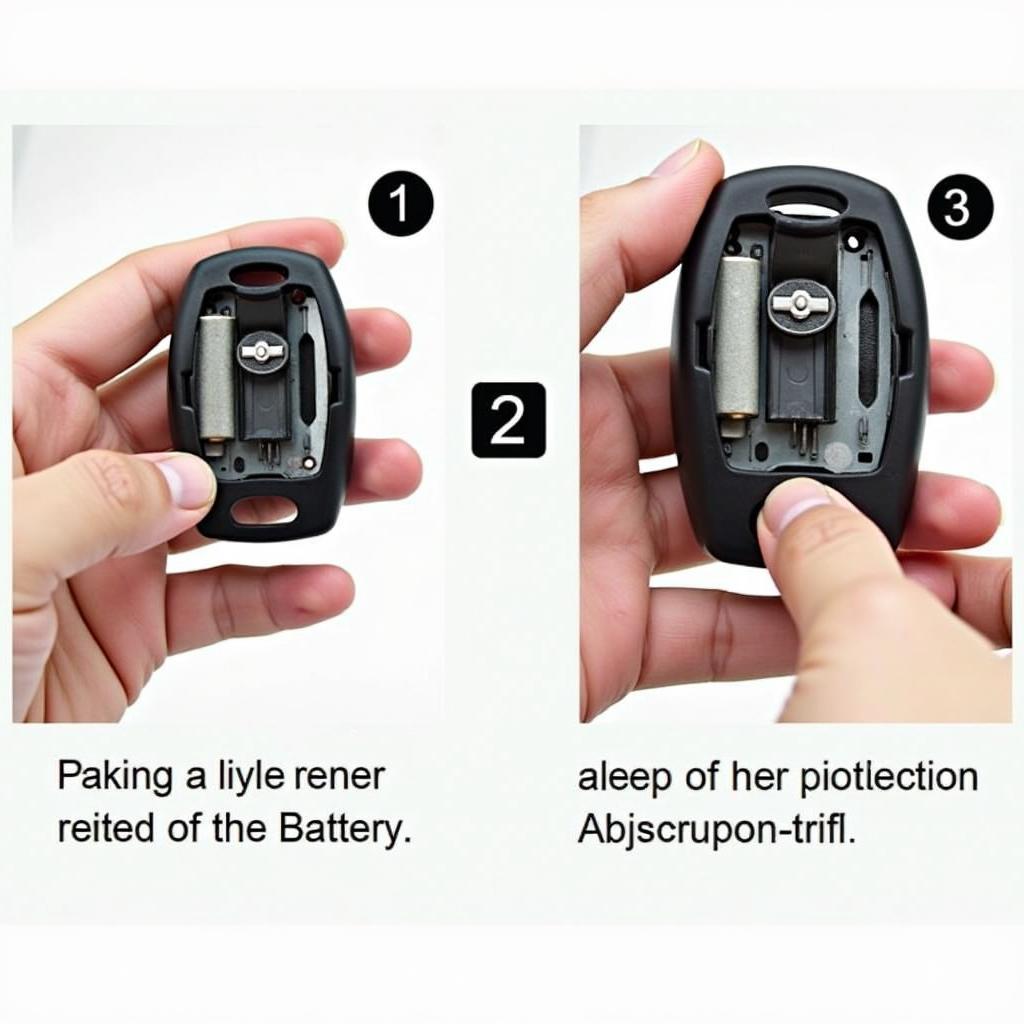 Installing a new battery in a 2009 Lexus key fob.