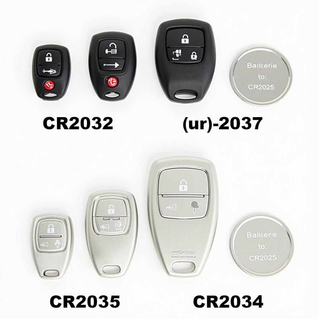 Different types of batteries used in Jeep key fobs