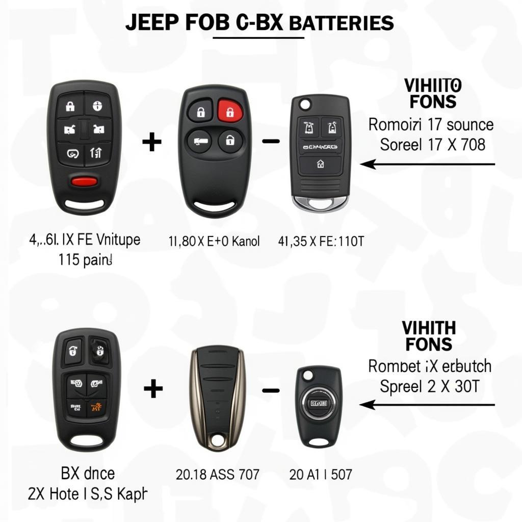 Different Jeep Key Fob Battery Types