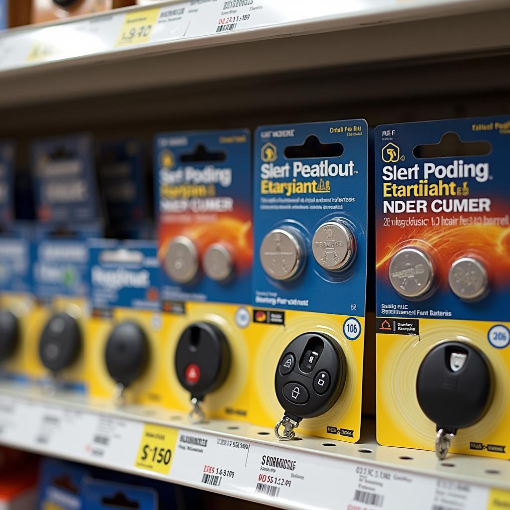 Key Fob Batteries in a Retail Store