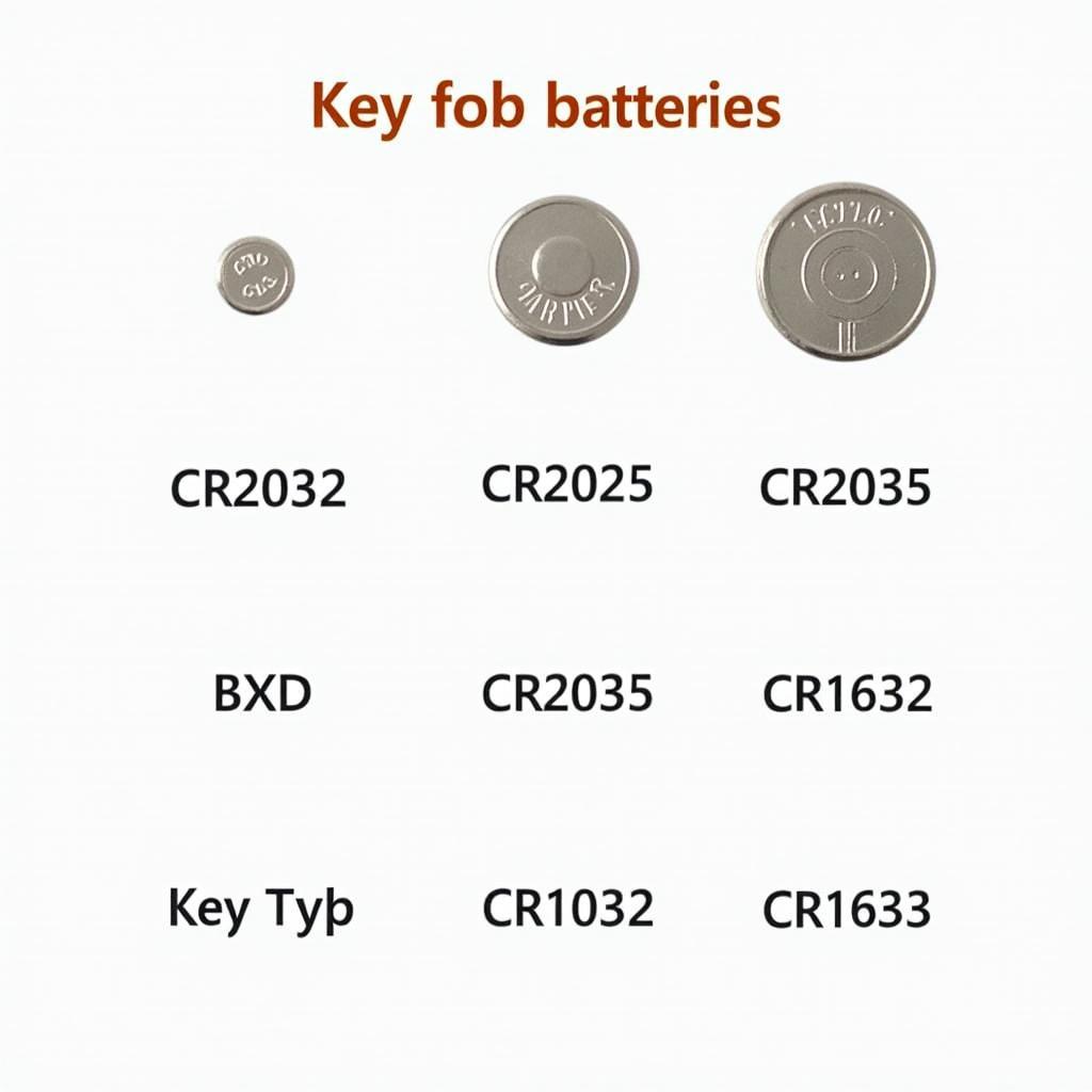 Different Key Fob Battery Types