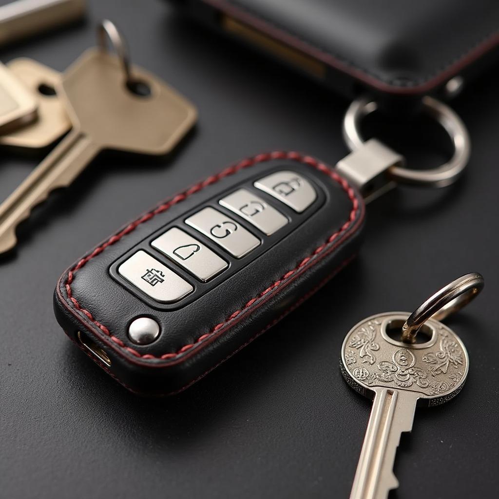 Lexus ES300h Leather Key Fob Cover Protecting Key from Scratches