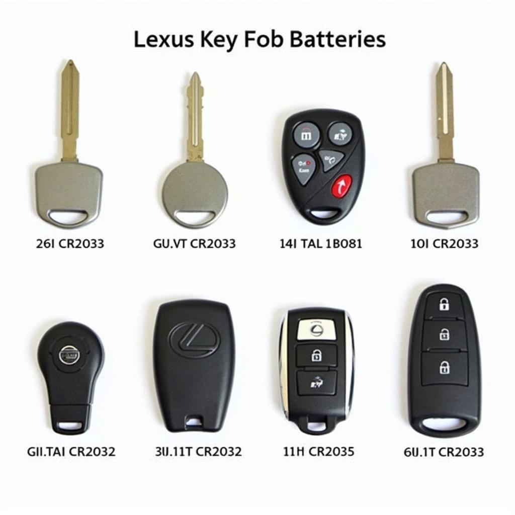 Different Lexus Key Fob Battery Types