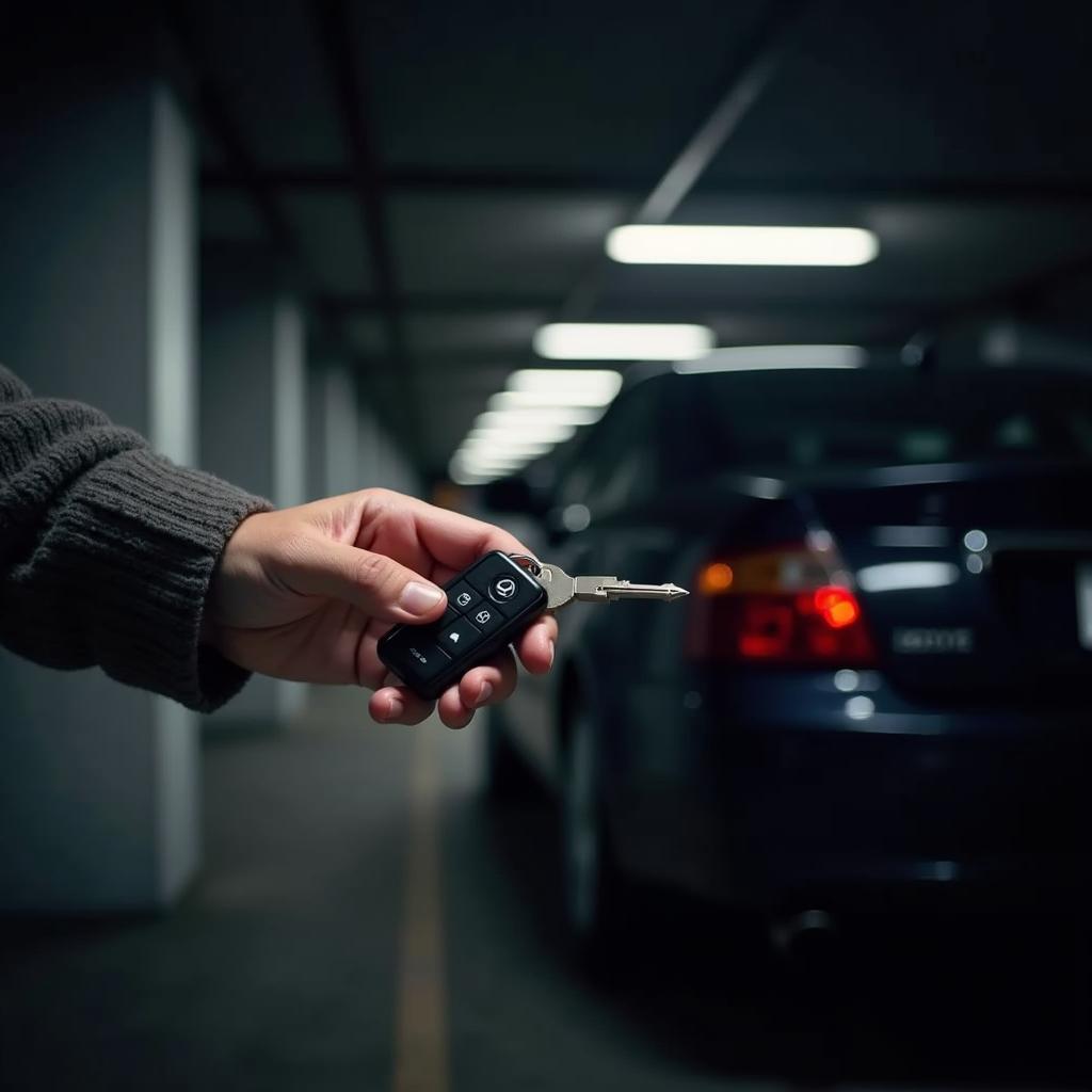 Using the physical key from a Lexus key fob in an emergency situation