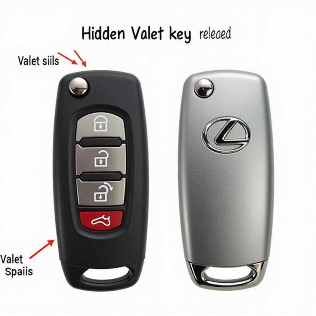 Lexus NX Key Fob and Valet Key