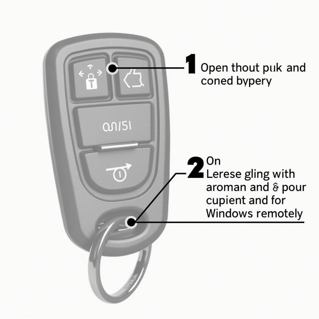 Lexus RX 350 Key Fob Window Control Buttons