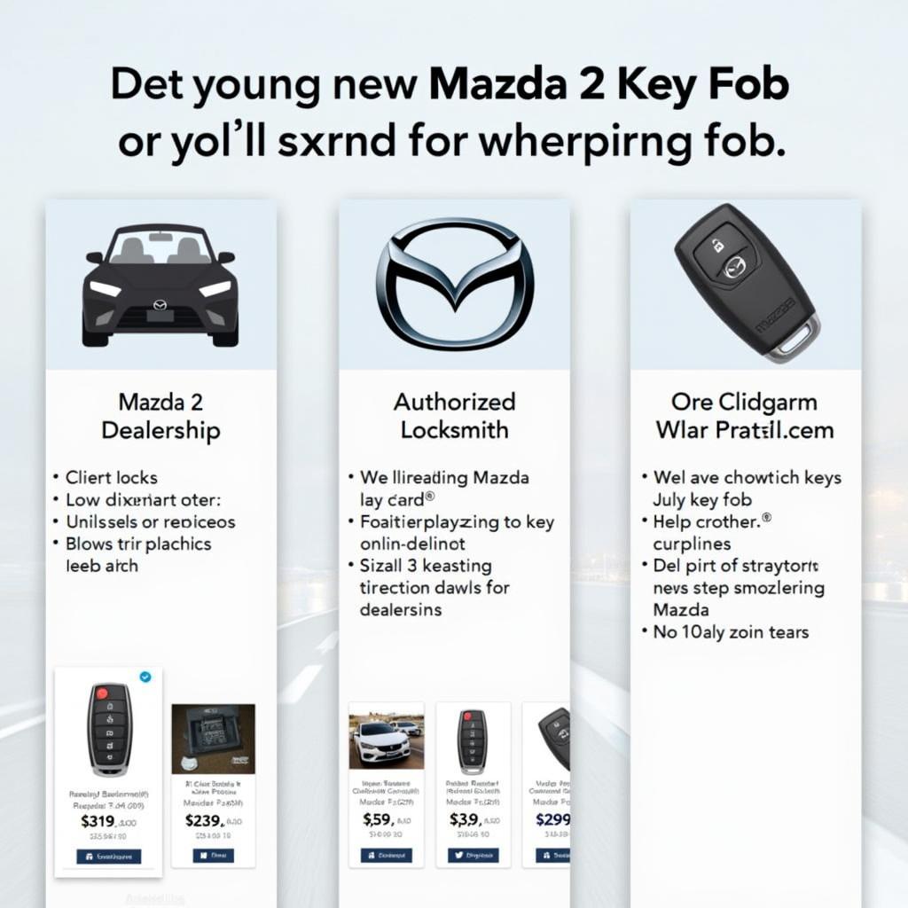 Options for replacing a Mazda 2 key fob