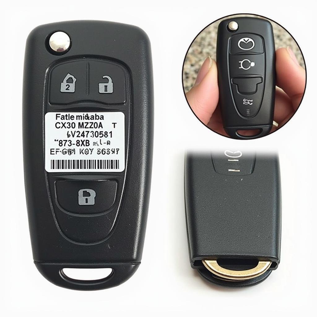 Locating the Part Number on a Mazda CX-30 Key Fob