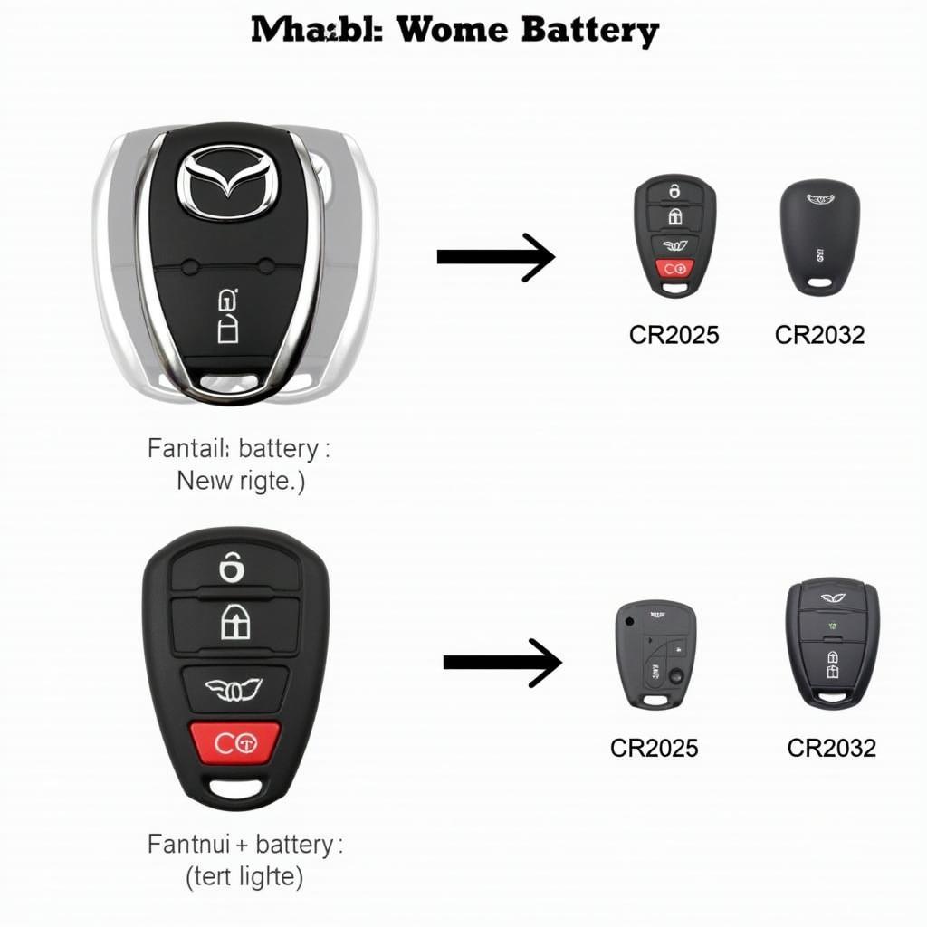 Different Types of Mazda Key Fob Batteries