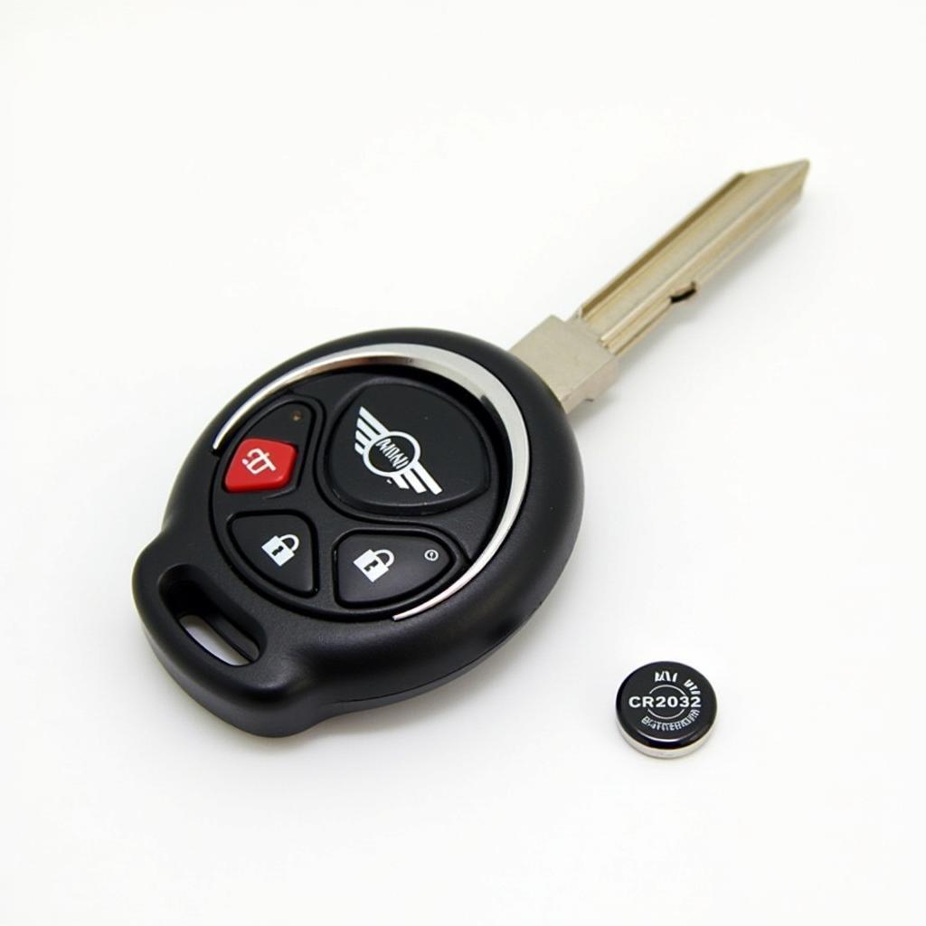 Mini Cooper S key fob and CR2032 battery