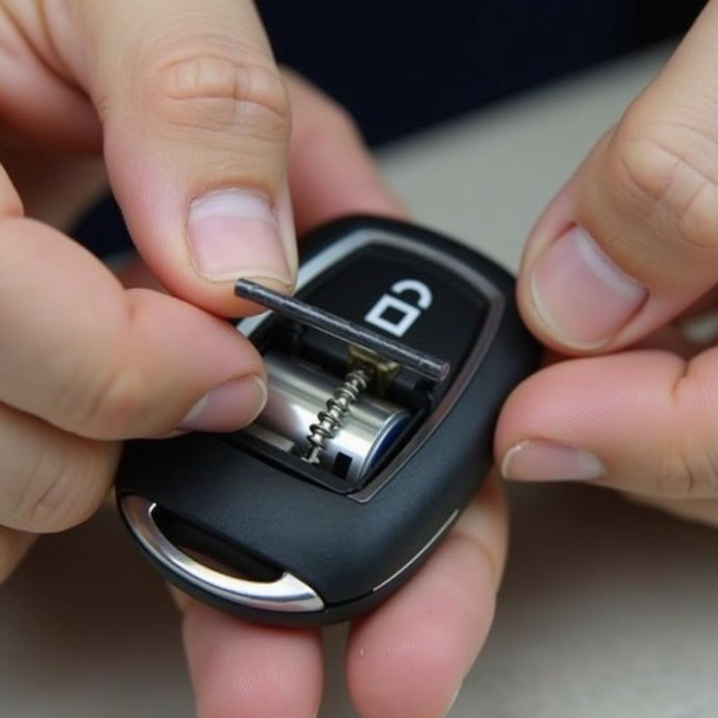 Replacing the battery in a Nissan Altima key fob