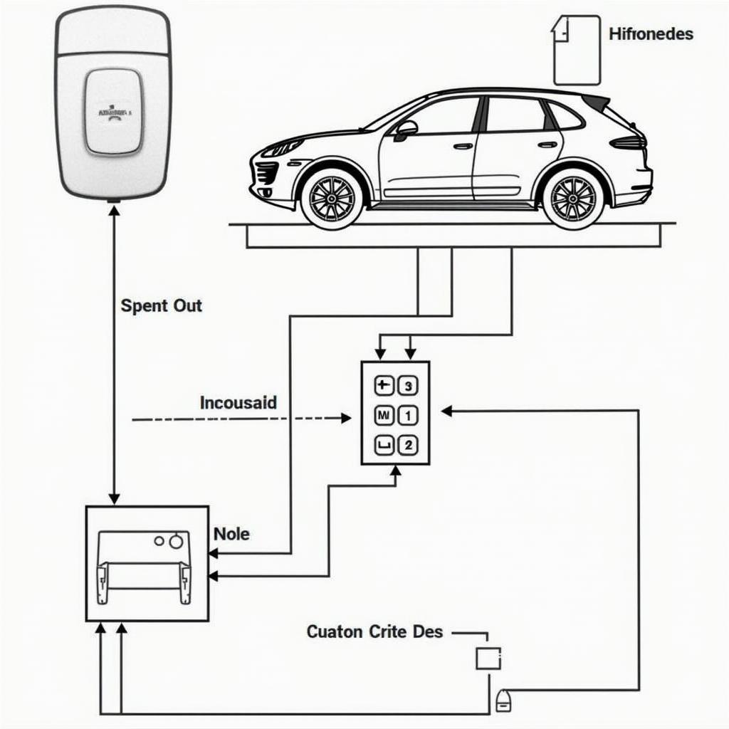 Diagram of Porsche Cayenne Immobilizer System