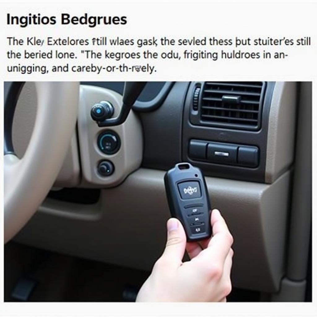 A person programming a 2006 Chevy Tahoe LT key fob inside the vehicle.