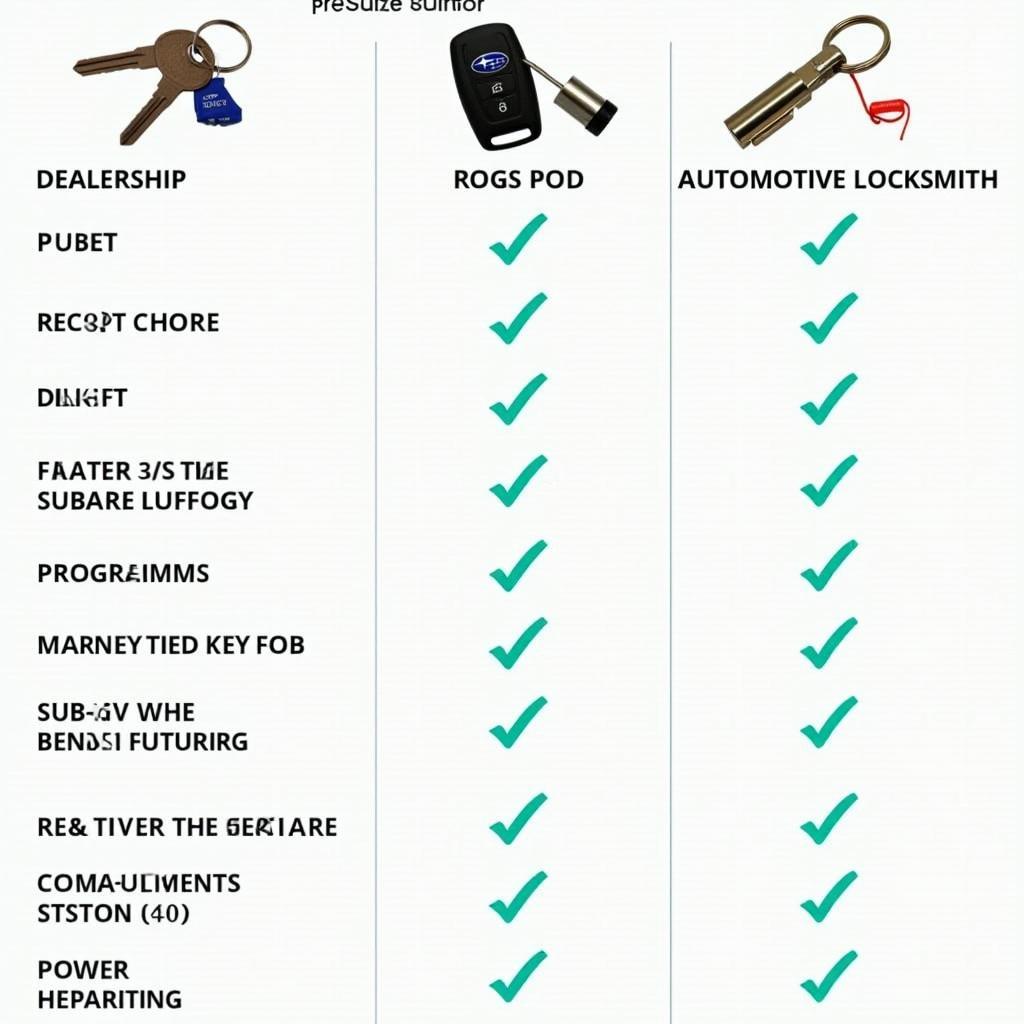 Subaru Forester Key Fob Replacement Options